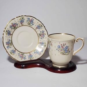 Syracuse China Demitasse Teacup and Saucer Forget Me Not